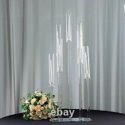 47 CLEAR 7 Arm Crystal Glass Candelabra Taper CANDLE HOLDER Party Decorations