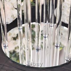 47 Clear 10 Arm Crystal Glass Candelabra Pillar VOTIVE CANDLE HOLDER Party Home