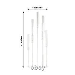 47 Clear 7 Arm Crystal Glass Candelabra Taper Candle Holder Party Decorations