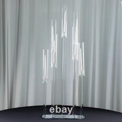 47 in Clear 7 Arm Crystal Glass Candelabra Taper CANDLE HOLDER Party Decorations