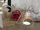 48 Clear Glass Hanging Teardrop Pear Bauble Tealight Candle Holder. Christmas