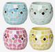 4pcs Mosaic Glass Tealight Candle Holder Set Colorful Handmade Votive Candl