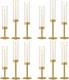 4set 12pc Gold Hurricane Candle Holders, Taper Candle Holders Candlestick Holders