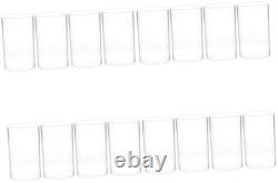 4pcs Transparent Glass Candle Holders Simple Style Candle Decorative Windpr