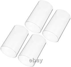 4pcs Transparent Glass Candle Holders Simple Style Candle Decorative Windpr
