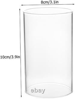 4pcs Transparent Glass Candle Holders Simple Style Candle Decorative Windpr