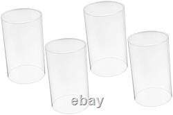 4pcs Transparent Glass Candle Holders Simple Style Candle Decorative Windpr