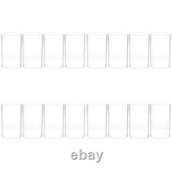 4pcs Transparent Glass Candle Holders Simple Style Candle Decorative Windpr