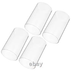 4pcs Transparent Glass Candle Holders Simple Style Candle Decorative Windpr