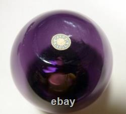 (5) 50's Gunnar Ander Lindshammar Candle Holder Sweden Purple, Blue Glass Brass