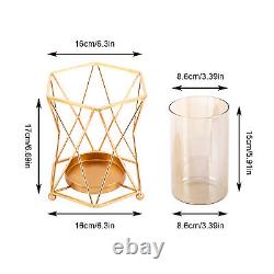 5.91 High Candle Holders Glass Pillar Wedding Centerpieces Vases 10pcs Classic