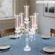 5-arm Clear Glass Candle Holder Tabletop Candle Holder For Wedding Party 4572cm