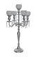5 Arm Crystal Globe Candelabra Wedding Centerpieces Votive Candle Holders 80cm
