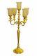5 Arm Gold Crystal Candelabra Votive Candle Holders Wedding Centerpieces 102cms