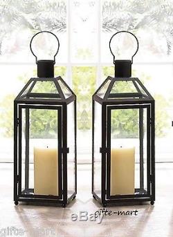 5 Black 16 Tall Malta Candle holder Lantern light wedding table centerpiece L