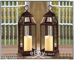 5 Large 17 tall Malta BRONZE BROWN Candle holder lantern wedding centerpiece