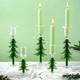 5 Pcs Christmas Tree Taper Candle Holder 6in 9in Tall Christmas Glass Candles