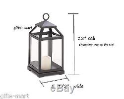 5 black 12 tall Malta Candle holder Lantern light wedding table centerpiece