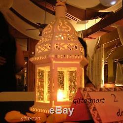 5 large 15 tall White Moroccan shabby Candle holder lantern wedding centerpiece