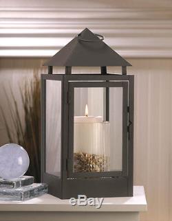 5 lot black 15 tall malta Candle holder Lantern Lamp wedding table centerpieces