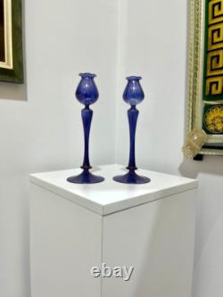 $50 Off! Murano Glass Candle Holders By Master Glass Maker Ballarin