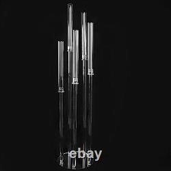 51 CLEAR 5 Arm Crystal Glass Candelabra Taper CANDLE HOLDER Party Decorations