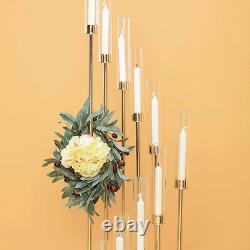 57-Inch tall Gold Candelabra Candle Holder Centerpiece Glass Wedding Home