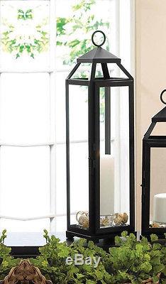 6 Black 20 x 5 Tall THIN slender narrow Malta Candle holder Lantern wedding