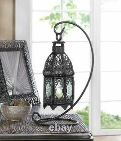 6 Black Moroccan 13 Candle Holder Lantern Wedding Table Centerpiece With Stand