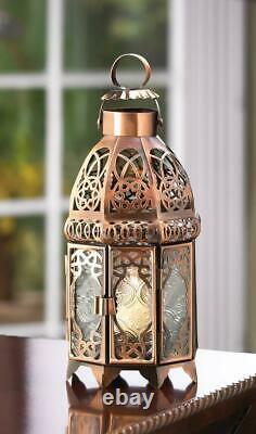 6 Copper Moroccan Candle Holder Lanterns Wedding Table Decoration Centerpieces