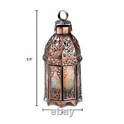 6 Copper Moroccan Candle Holder Lanterns Wedding Table Decoration Centerpieces