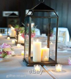 6 LARGE 18 Black Malta Candle holder Lantern light wedding table centerpieces