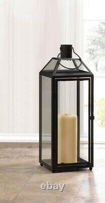 6 Lot Large Black 21 Tall Malta Candle Holder Lantern Wedding Table Centerpiece