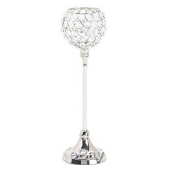 6 PRISM gem diamond BLING TALL candlestick Candle holder Wedding centerpiece