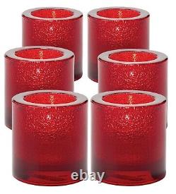 (6-Pack) Tea Candle Holder Ruby Red Jewel, Hollowick 5140RJ Tealight for HD-8