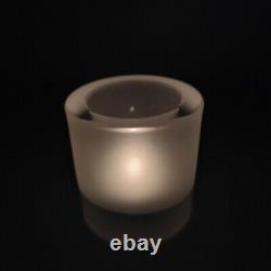 (6-Pack) Tea Candle Holder Satin Crystal, Hollowick 5140F Tealight for HD-8