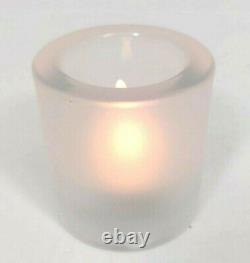 (6-Pack) Tea Candle Holder Satin Crystal, Hollowick 5140F Tealight for HD-8