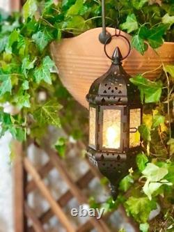 6 Pcs Hanging Candle Lantern Moroccan Chandelier Retro Candle Holder Moroccan Vi