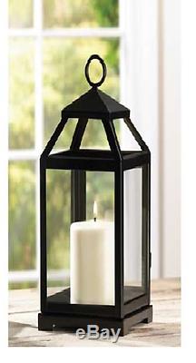 6 black 15 slender malta Candle holder Lantern light wedding table centerpiece