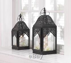 6 victorian lace 16 tall Candle holder Lantern Lamp wedding table centerpiece