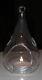 60 Glass Tear Drop Pear Shape Hanging Tealight Candle Holder Wedding 12cm Bulk