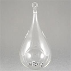 60 Glass Tear Drop Pear Shape Hanging Tealight Candle Holder Wedding 12cm BULK