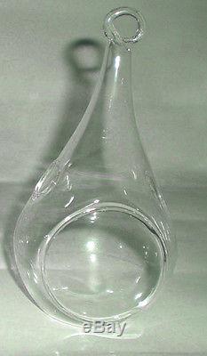 60 Glass Tear Drop Pear Shape Hanging Tealight Candle Holder Wedding 12cm BULK