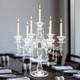 7 Arm Crystal Candlestick Holders Modern Clear Candelabra Centerpieces For Ta