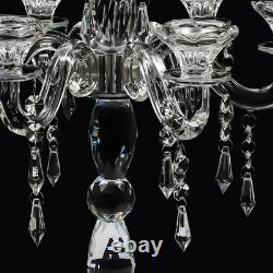 7 Arm Crystal Candlestick Holders Modern Clear Candelabra Centerpieces for Ta