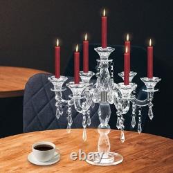 7 Arm Crystal Candlestick Holders Modern Clear Candelabra Centerpieces for Ta