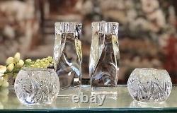 7 Crystal Candle Holders Mixed Lot Christmas Wedding Centerpiece Candlesticks