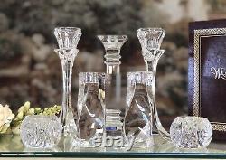 7 Crystal Candle Holders Mixed Lot Christmas Wedding Centerpiece Candlesticks