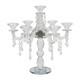 7-arm Crystal Candelabra 14 Inch Clear Modern Candle Holder