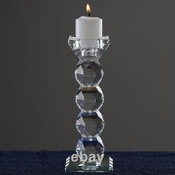 7 tall Clear Glass Crystal Candle Holders Candlestick Wedding Party Decorations